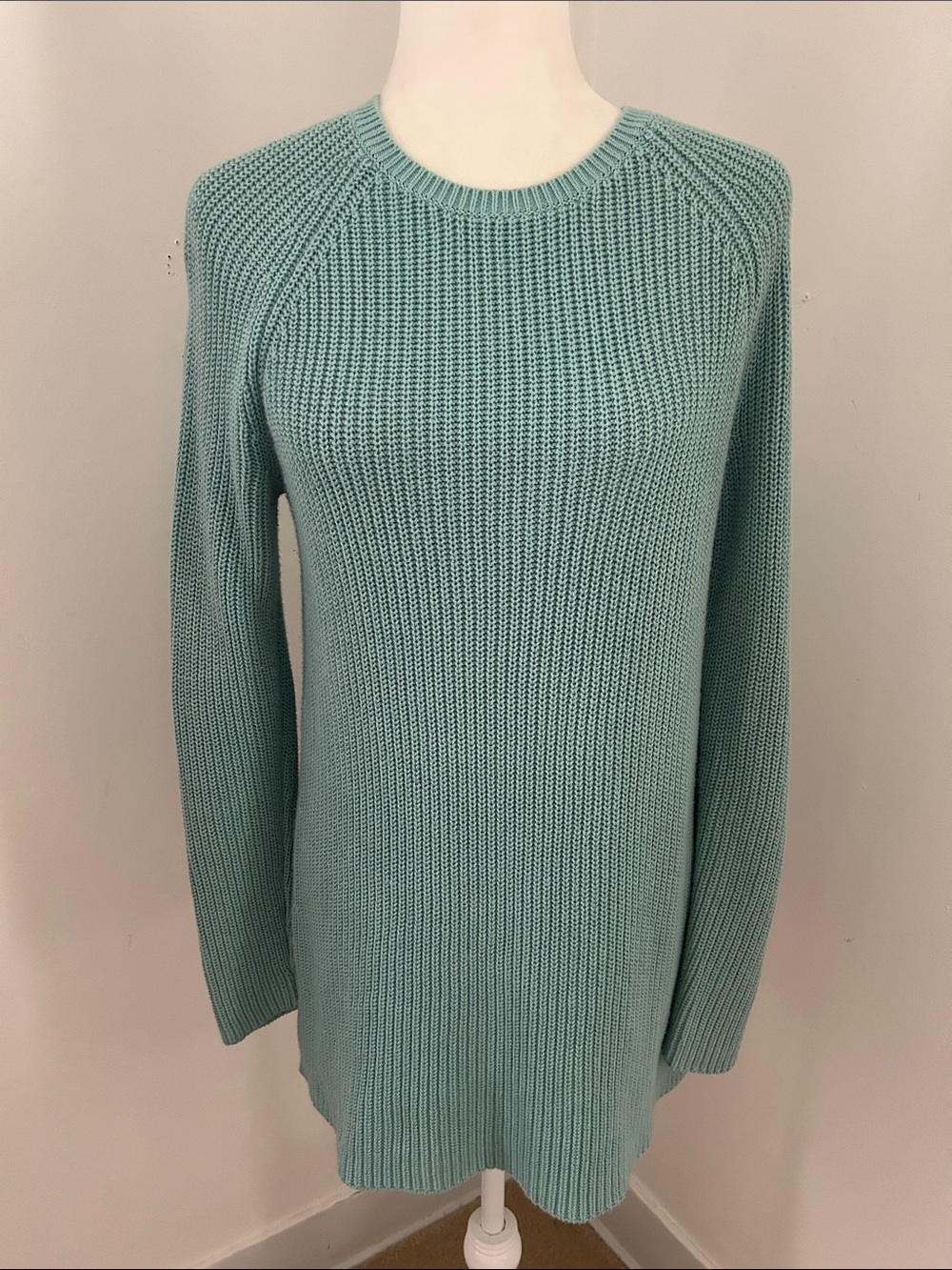 J. Jill Seafoam Knit Crewneck Sweater Tunic sz XS-M